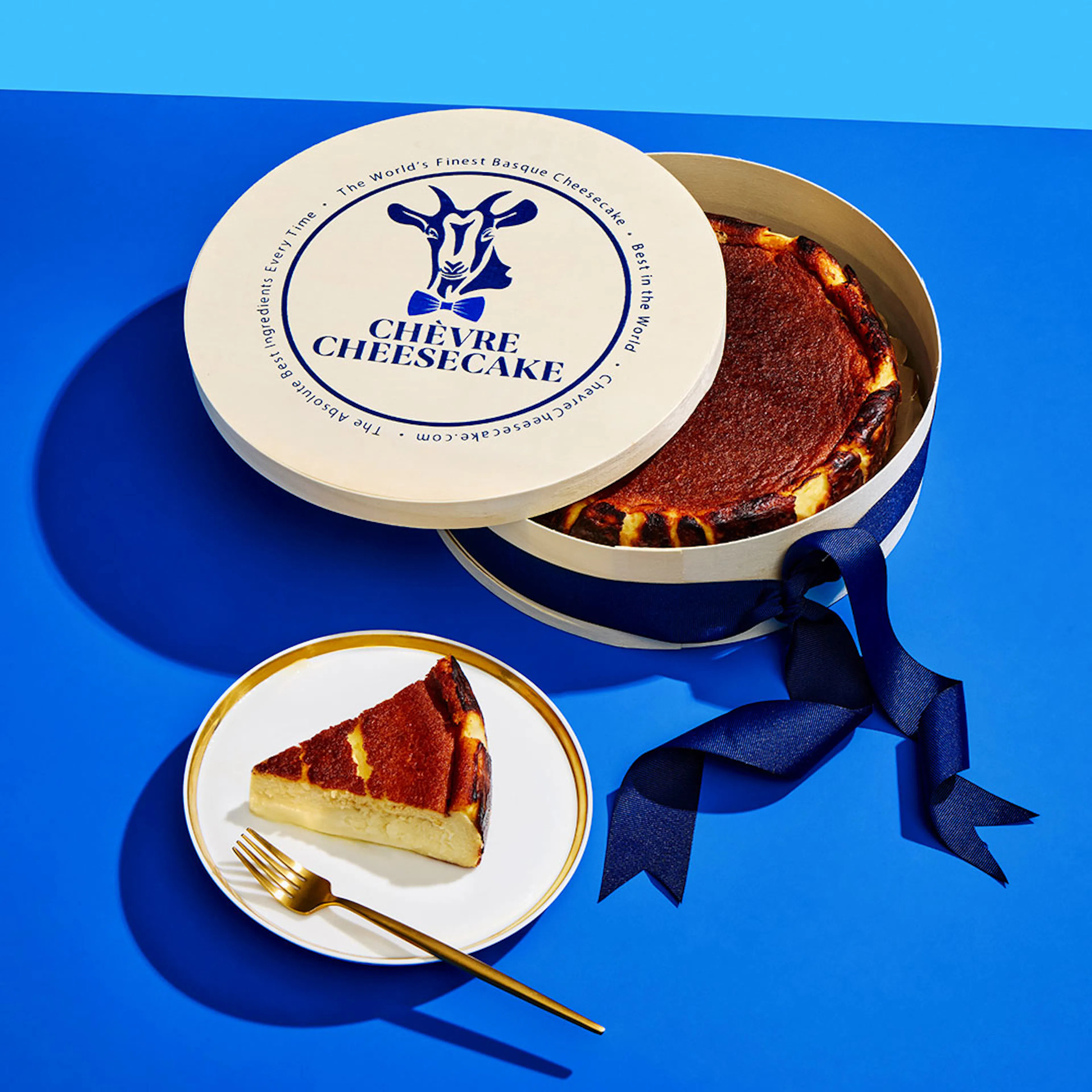 Classic Burnt Basque Cheesecake by Chèvre Cheesecake | Goldbelly | Goldbelly