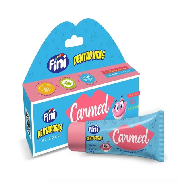 Hidratante Labial Carmed Fini Dentaduras Incolor Efeito Gloss 10g | Drogasil (BR)
