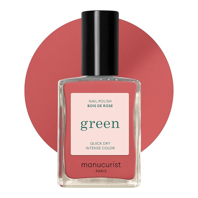 Manucurist Green Quick Dry Nail Polish Bois de Rose - Dusty Pink Nail Polish - 9-Free, Plant-Base... | Amazon (US)