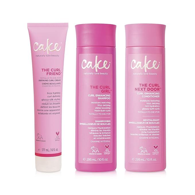 Cake Beauty Curl Friend Curl Girl & Curl Next Door Curl Defining Shampoo Conditioner & Curl Cream... | Amazon (US)