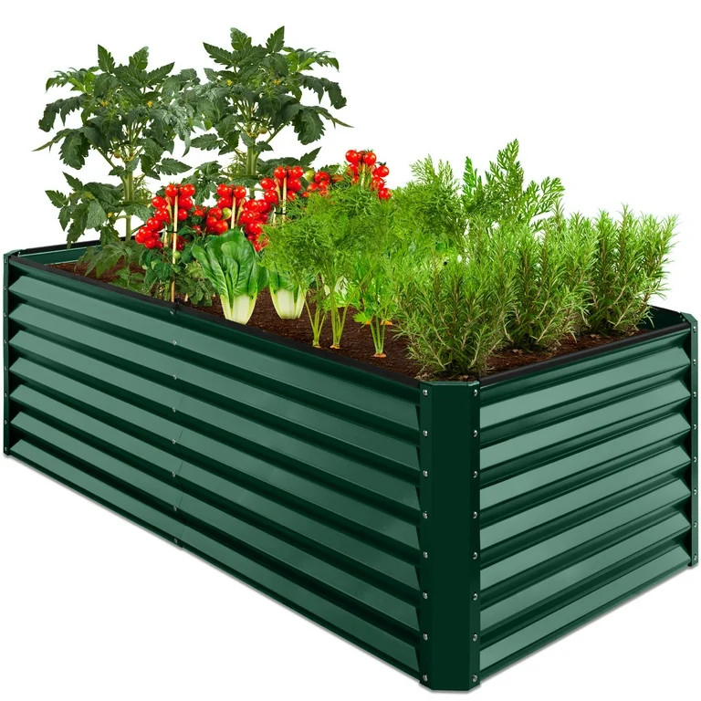 Best Choice Products 6x3x2ft Outdoor Metal Raised Garden Bed, Planter Box for Vegetables, Flowers... | Walmart (US)