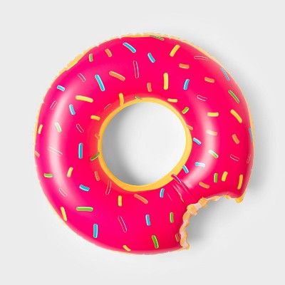 Strawberry Donut Pool Float Bright Pink - Sun Squad™ | Target