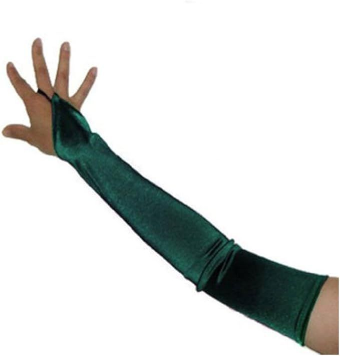 Fingerless 23" Long Bridal Satin Gloves Over the Elbow in 20 colors | Amazon (US)