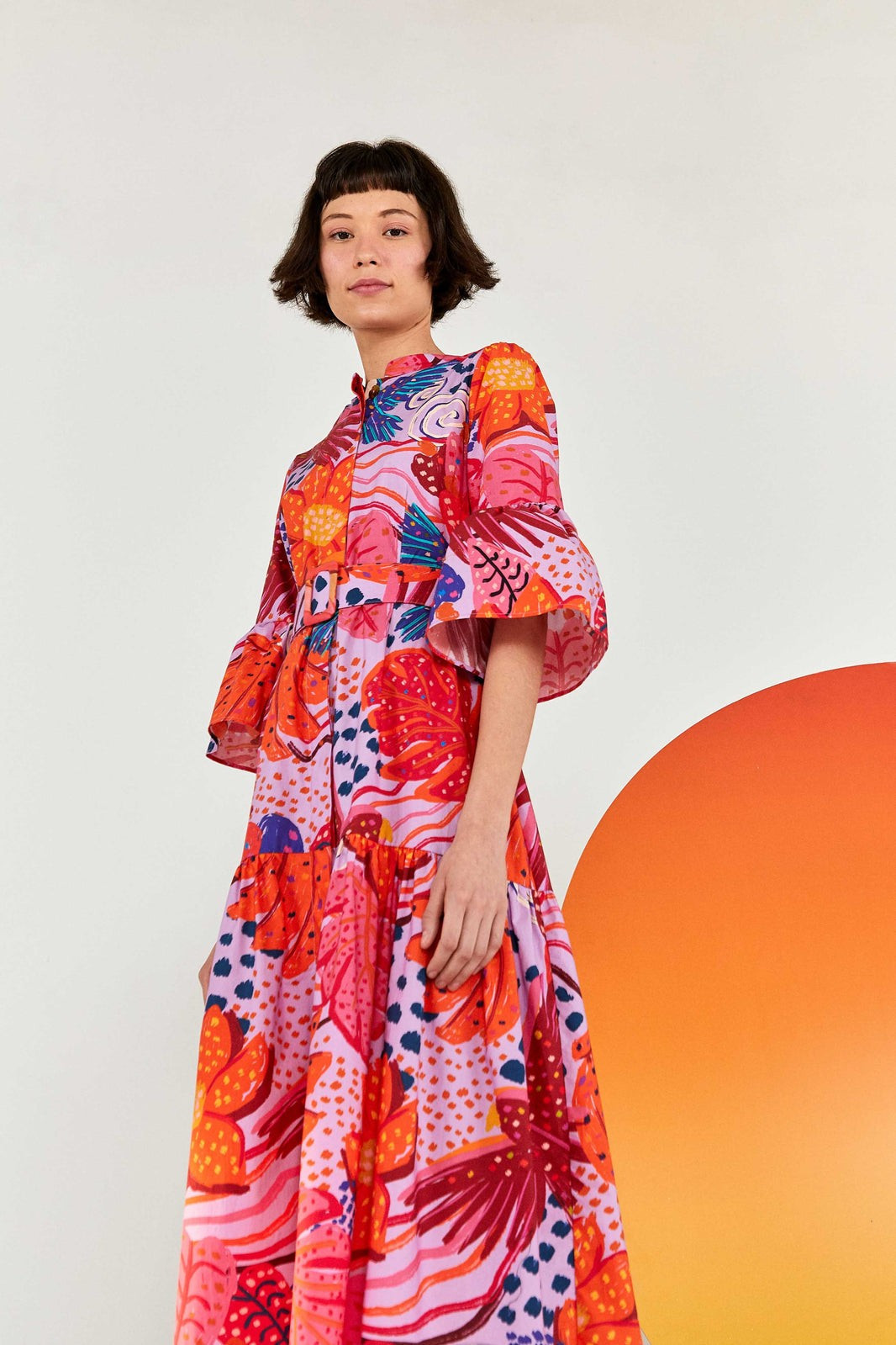 LILAC COLORFUL PARTY MIDI DRESS | FarmRio (US)