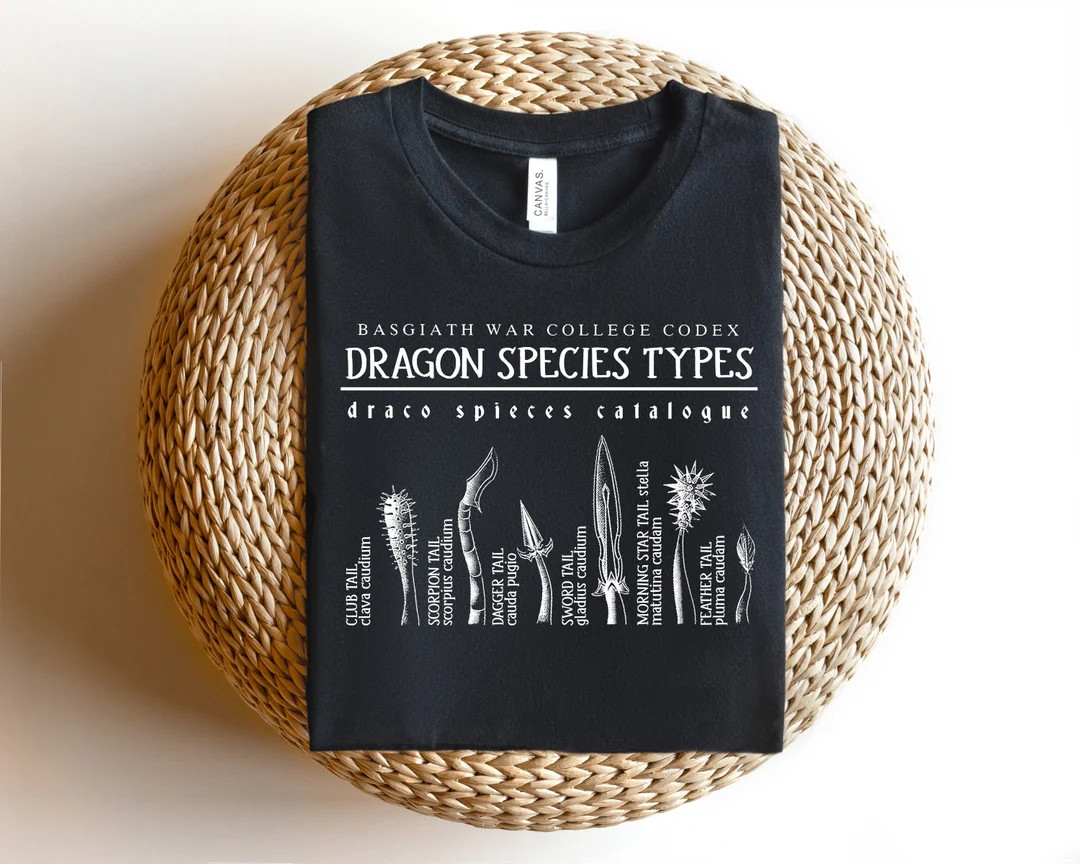Basgiath War College Codex Shirt, Basgiath War College Shirt, Dragon Species Types Shirt, Dragon ... | Etsy (US)