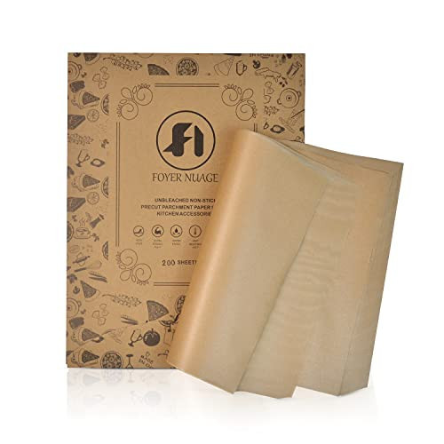 200 Pcs Unbleached Parchment Paper Baking Sheets, 12x16 Inch Baking Paper, Precut Non-Stick Parchment Sheets for Baking, Cooking, Grilling, Air Fryer and Steaming, Precut Silicone Baking Paper | Amazon (CA)