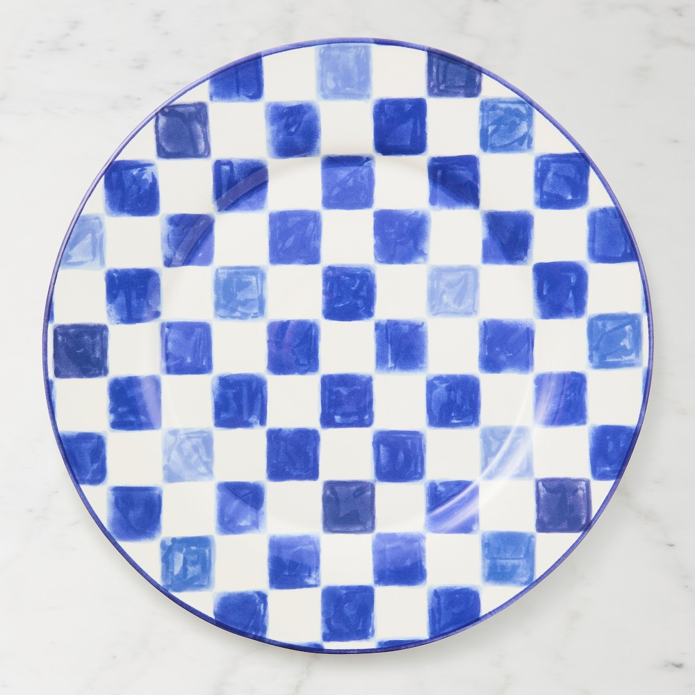 MacKenzie-Childs Stoneware Check Round Platter | Williams-Sonoma