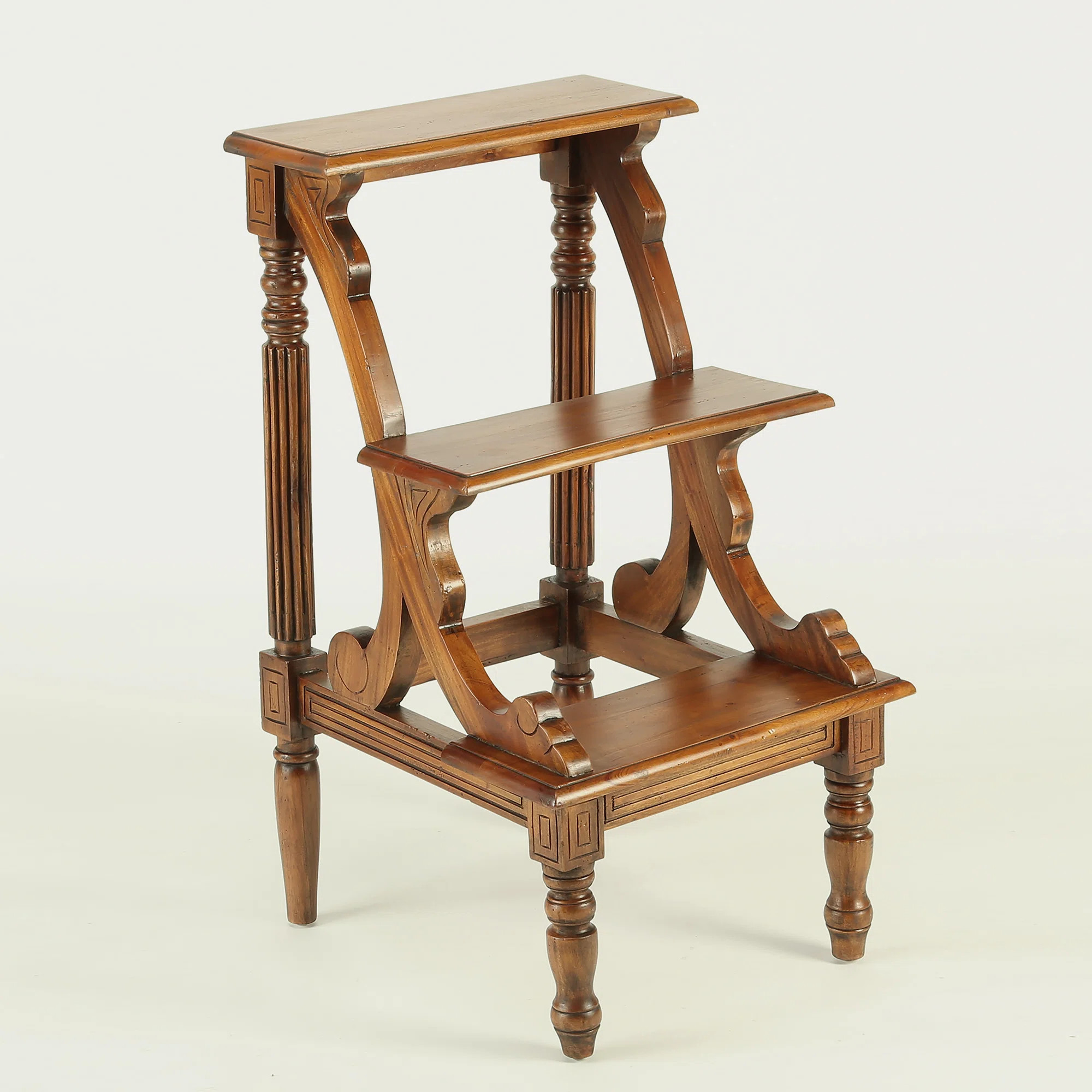 Library 3 Step Wood Step Stool | Wayfair North America