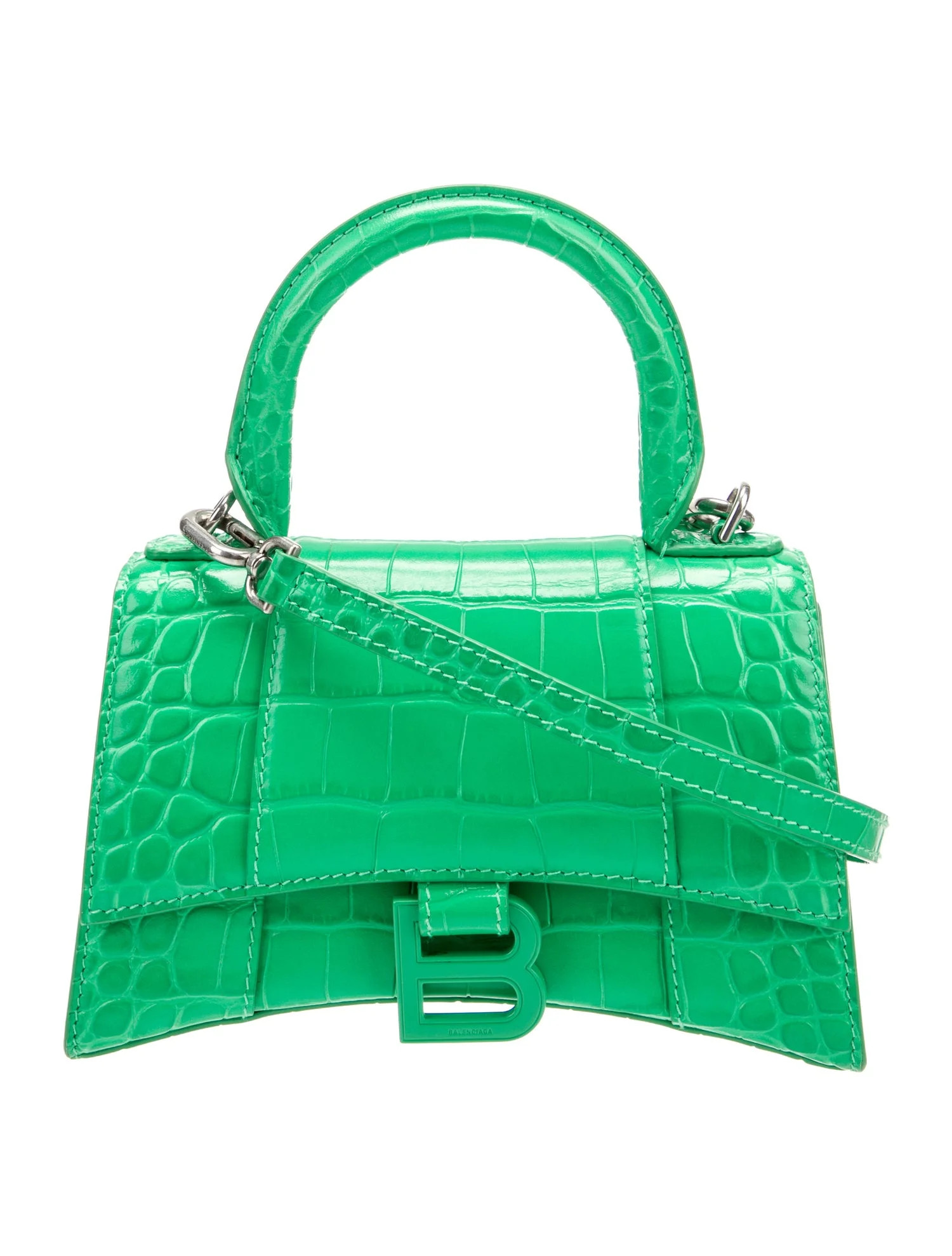 Embossed Hourglass XS Top Handle Bag | The RealReal