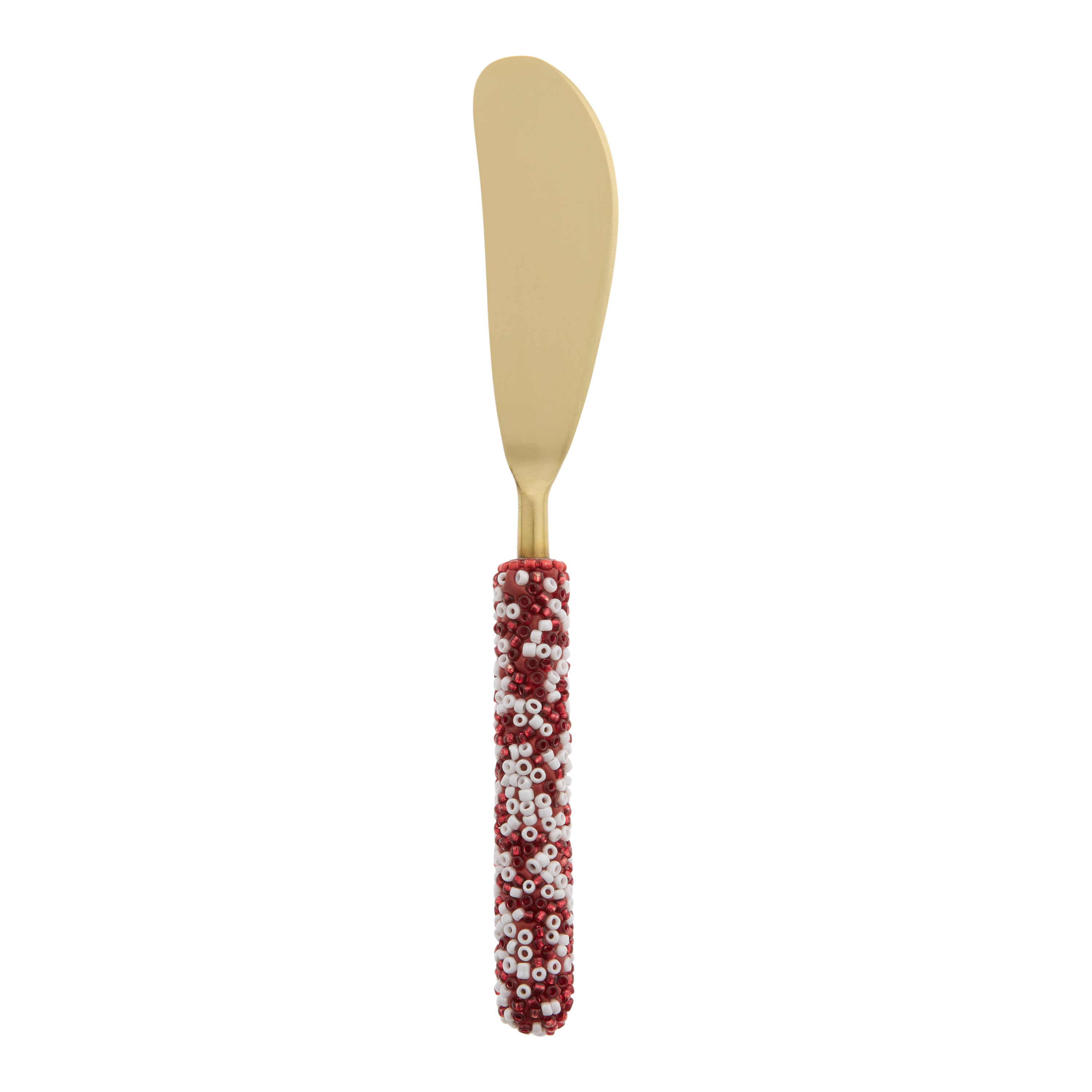 Red and White Beaded Cocktail Spreader | World Market