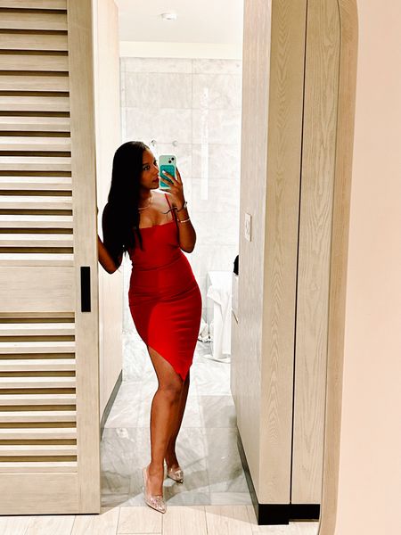 Valentines Day dress ❤️
wearing a size 6/ linking this exact dress in pink💕
Dinner dress/vacation outfit/midi dress 
Follow @sunkissedcomplexion for more 

#LTKstyletip #LTKparties #LTKMostLoved