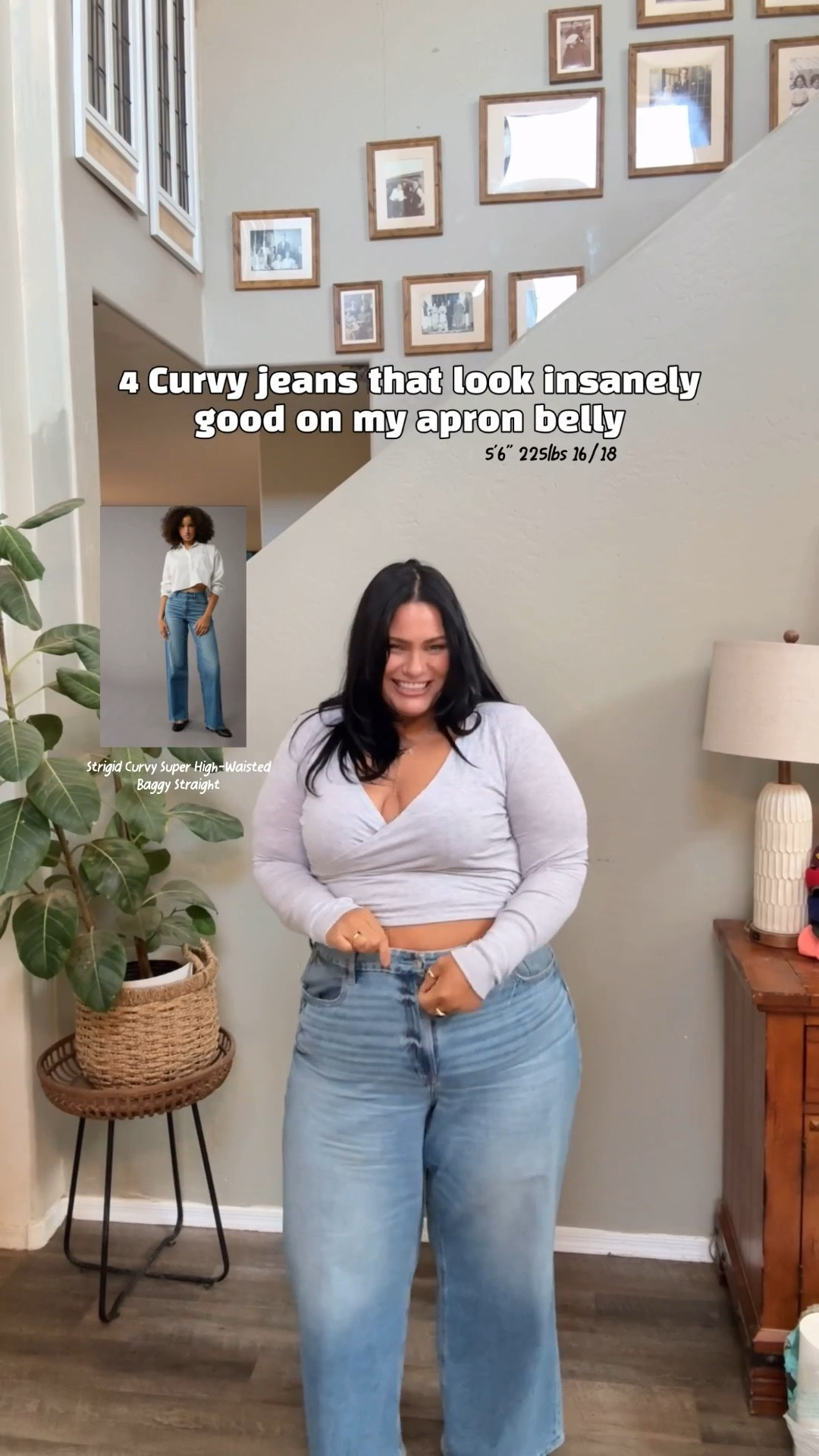 The best jeans for an apron belly. 
Baggy Straight- 18
Low Rise Loose- 16 
Bootcut- 18
Barrel- 16 long (otherwise they hit at ankle) 


#LTKPlusSize #LTKootd #LTKMidsize