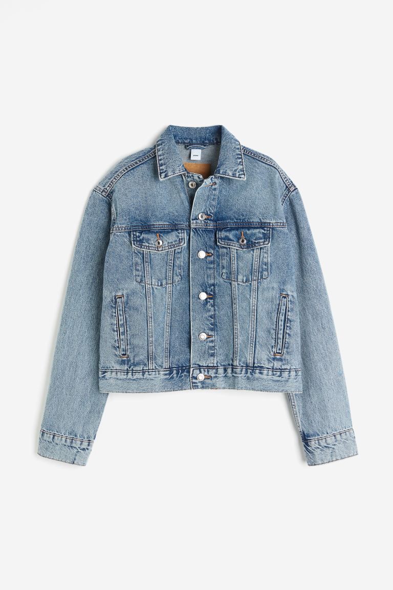 Short Denim Jacket - Denim blue - Ladies | H&M US | H&M (US)