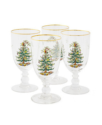 Christmas Tree Goblets, Set of 4 | Macy's