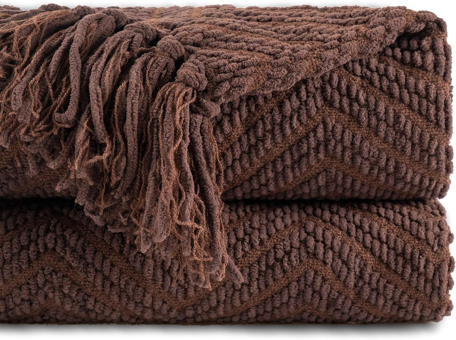 BATTILO HOME Dark Brown Throw Blanket for Couch, Super Soft Cozy Warm Chocolate Throw for Twin Be... | Amazon (US)
