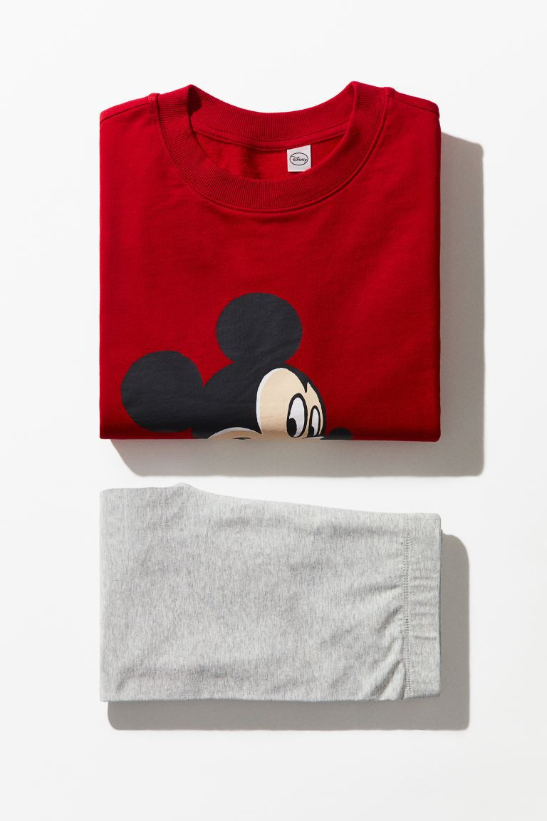 Printed Pajamas - Red/Mickey Mouse - Ladies | H&M US | H&M (US + CA)
