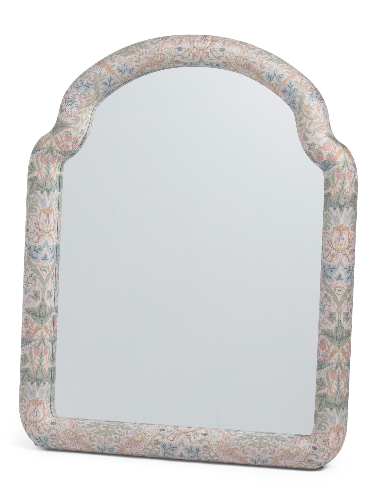 32x40 Strawberry Thief Fabric Wrapped Wall Mirror | TJ Maxx