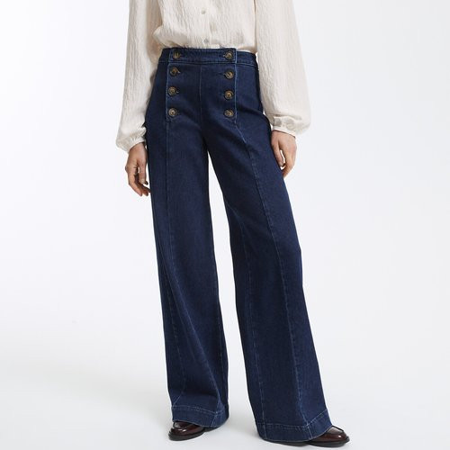 Wide Leg Sailor Jeans with High Waist | La Redoute (UK)