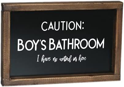 Lavender Inspired Kid's Bathroom Sign, Funny Half Bath Sign, Farmhouse Bathroom Decor, Boy's Bathroo | Amazon (US)