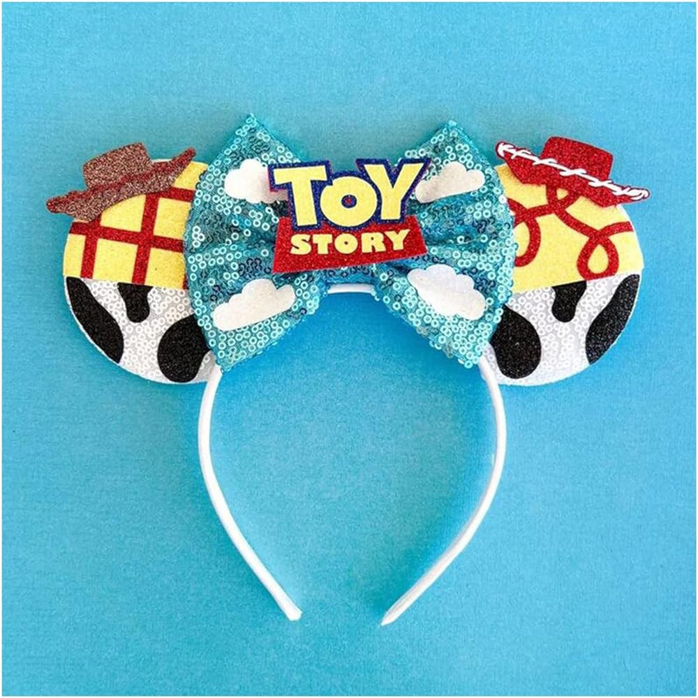 Atvscay Mouse Ears Headband Classic Sequin Ears Headband Girls Costume Hair Accessories For Women | Amazon (US)