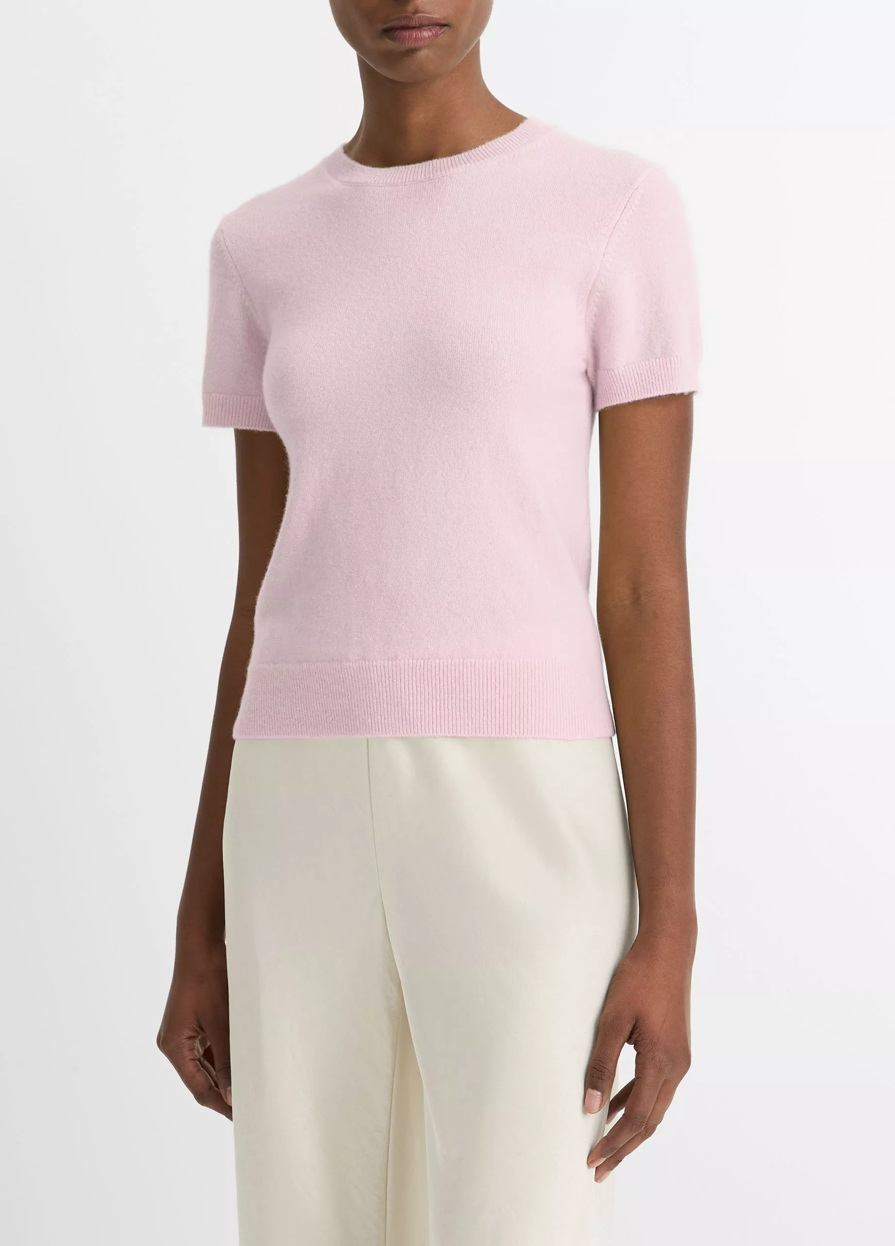 Wool & Cashmere-Blend Short-Sleeve Sweater | Vince LLC