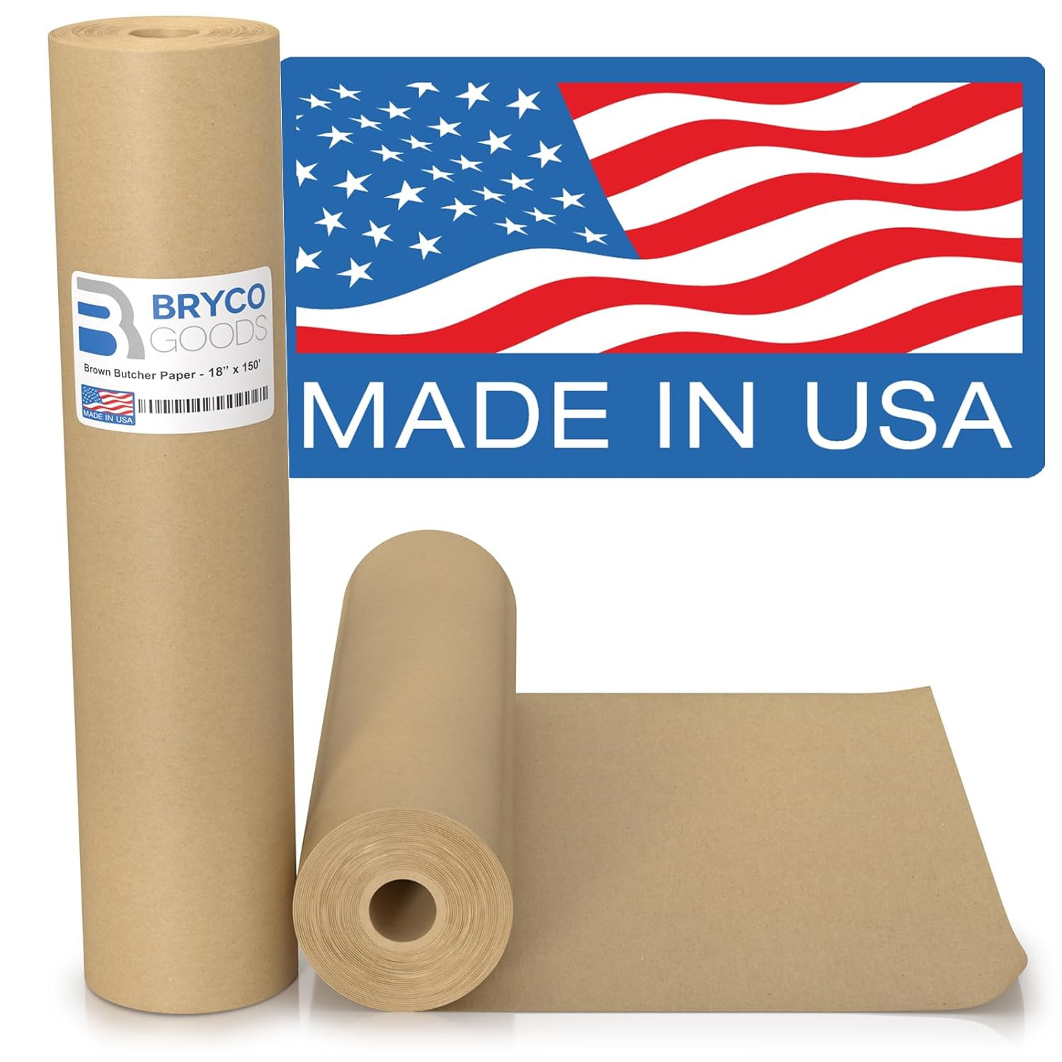 Brown Butcher Paper - 18" x 150' - Butcher Paper Roll for Wrapping & Smoking Meat - Unwaxed, Unbl... | Amazon (US)
