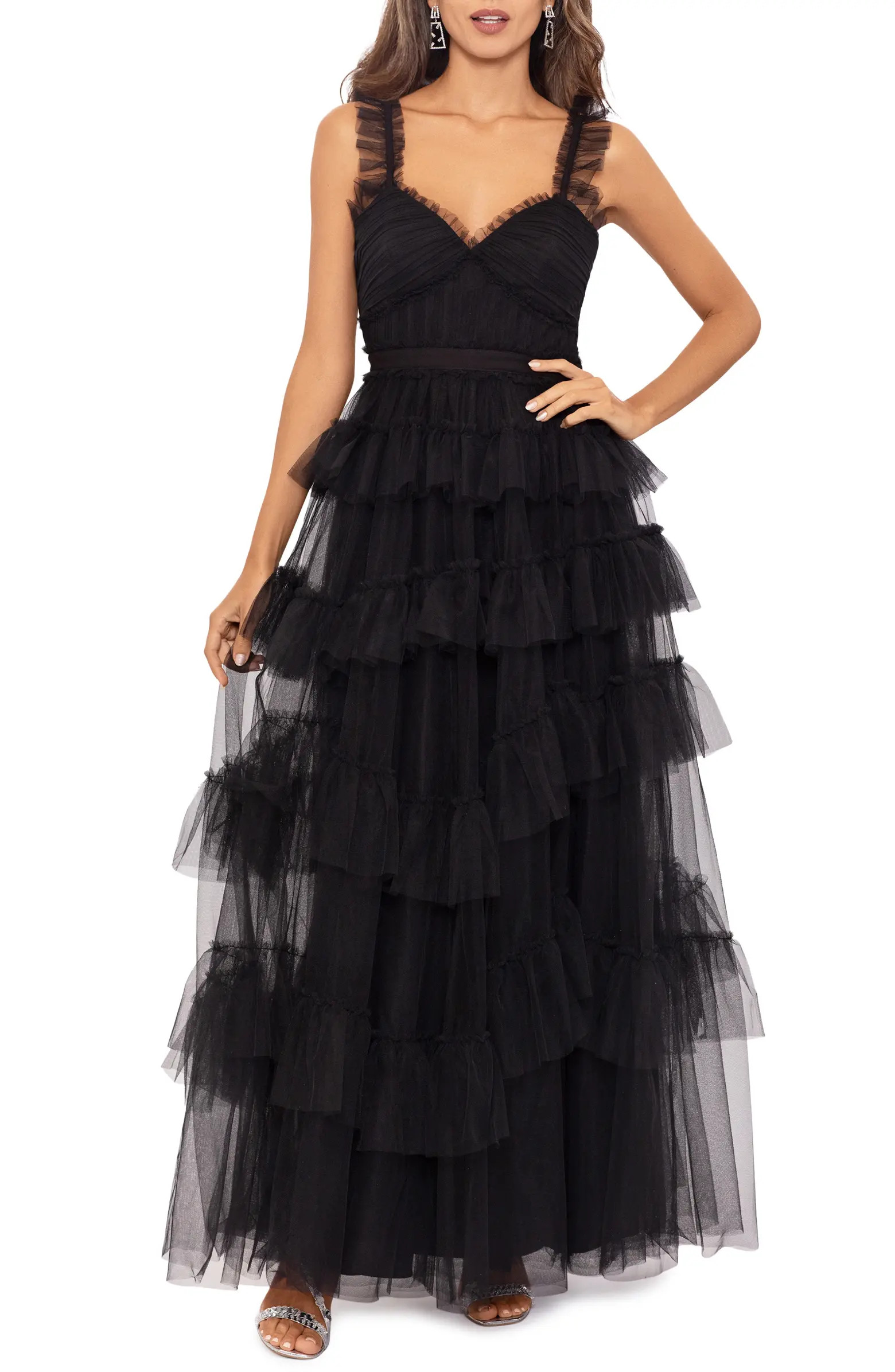 Tiered Ruffle Tulle Gown | Nordstrom