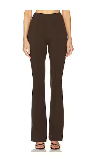by Marianna Benigna Trouser in Dark Brown | Revolve Clothing (Global)