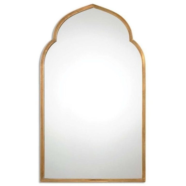 Beaumont Lane Antique Arch Wall Mirror in Gold | Walmart (US)