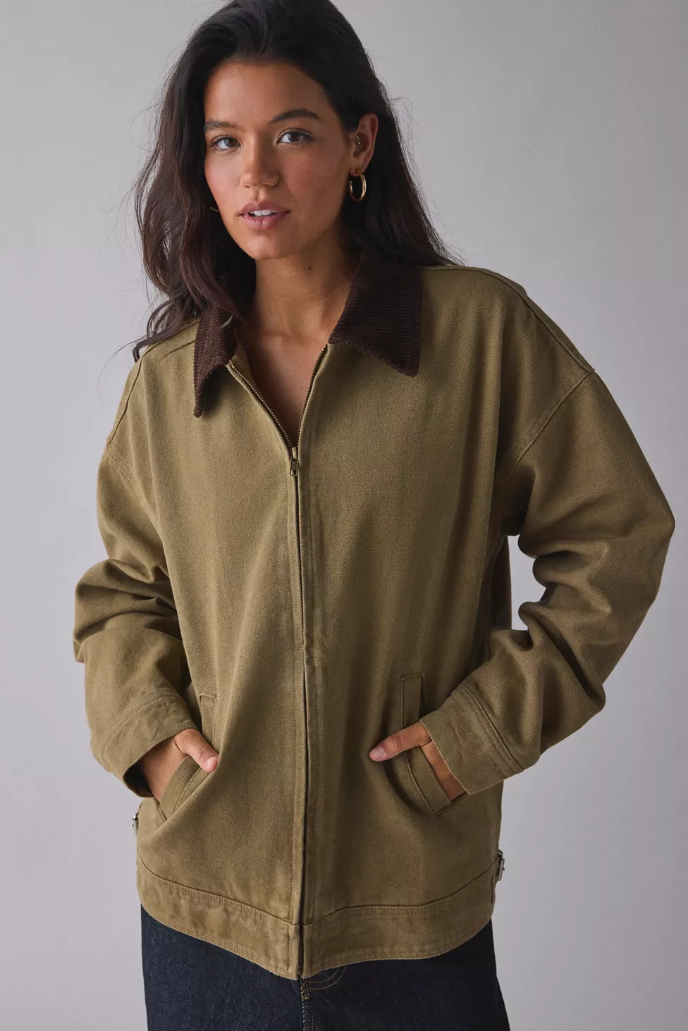 Lioness Workwear Oversized Canvas Barn Jacket | Urban Outfitters (US and RoW)