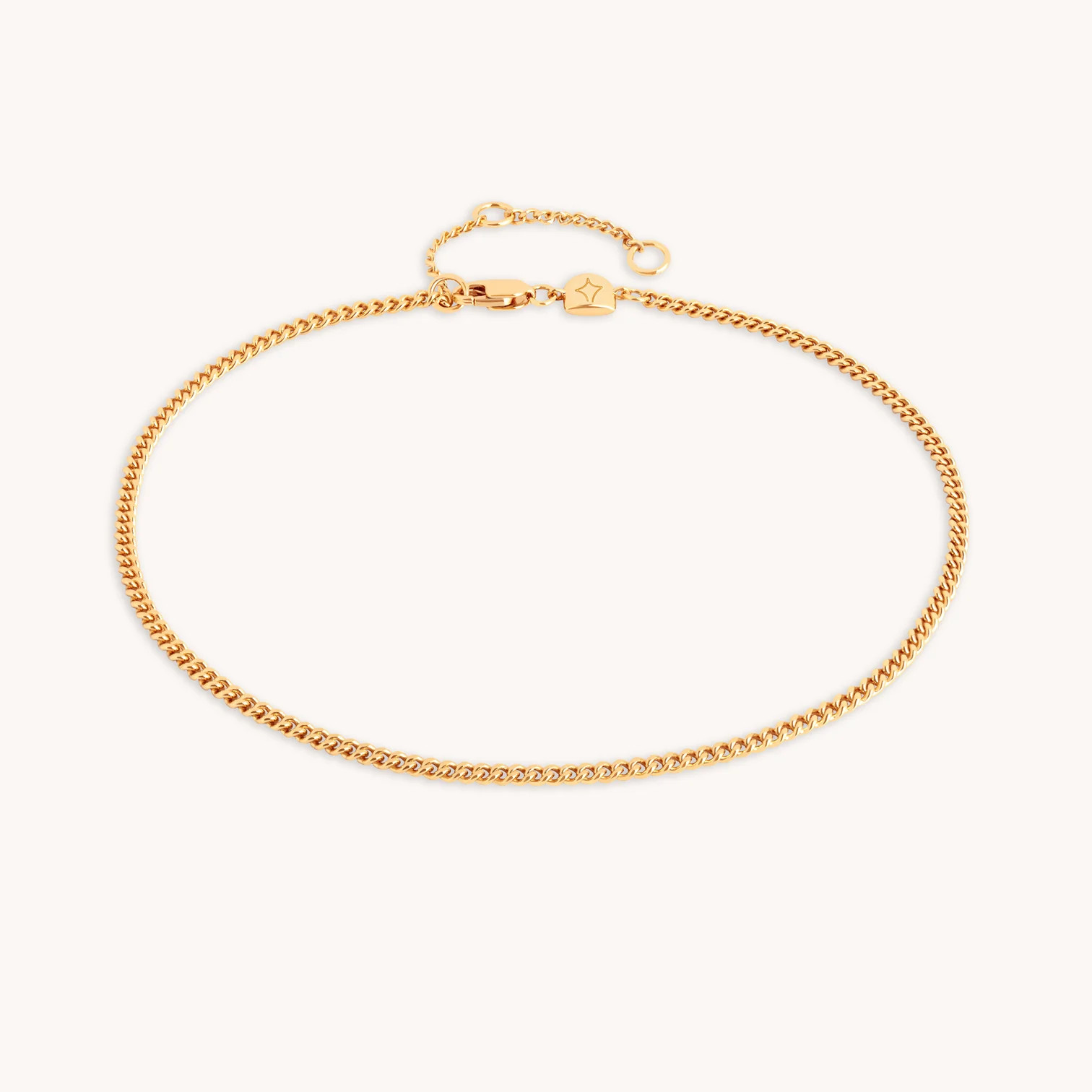 Essential Curb Chain Anklet in Gold | Astrid & Miyu UK