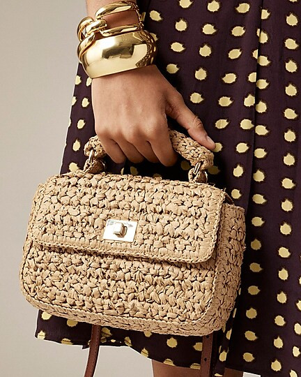 Small Edie hand-woven top-handle bag | J. Crew US