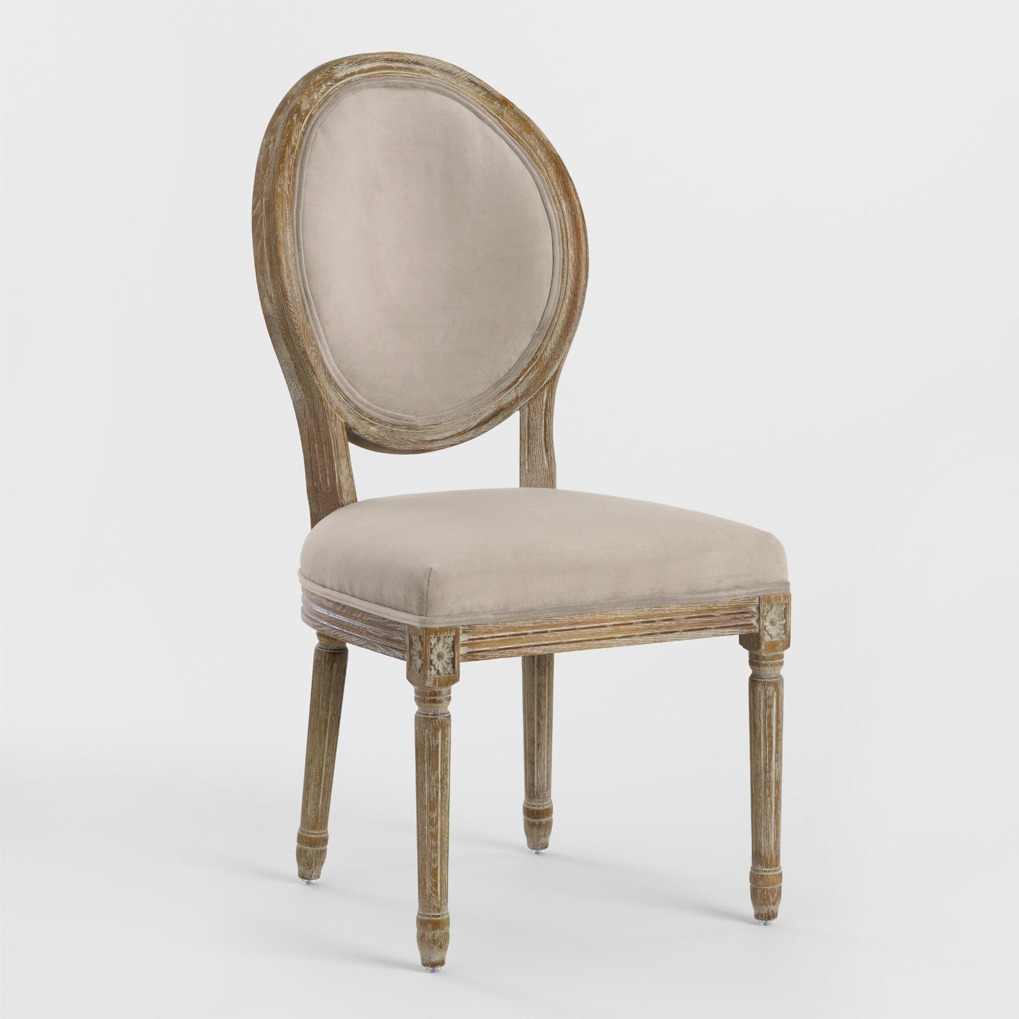 Cocoa Paige Round Back Dining Chairs, Set of 2: Brown - Fabric by World Market | World Market