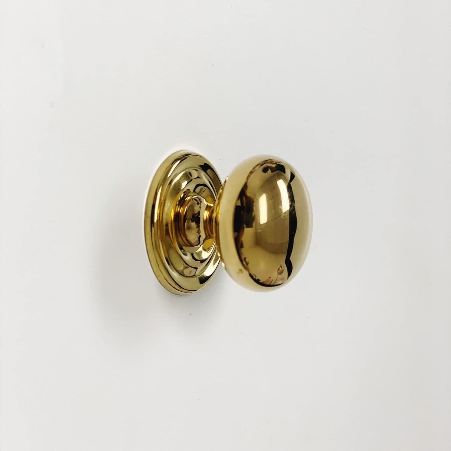 Haute Knobs Solid Brass Unlacquered Polished Brass Cabinet Knob Brass Cabinet Round Drawer Knob (... | Amazon (US)