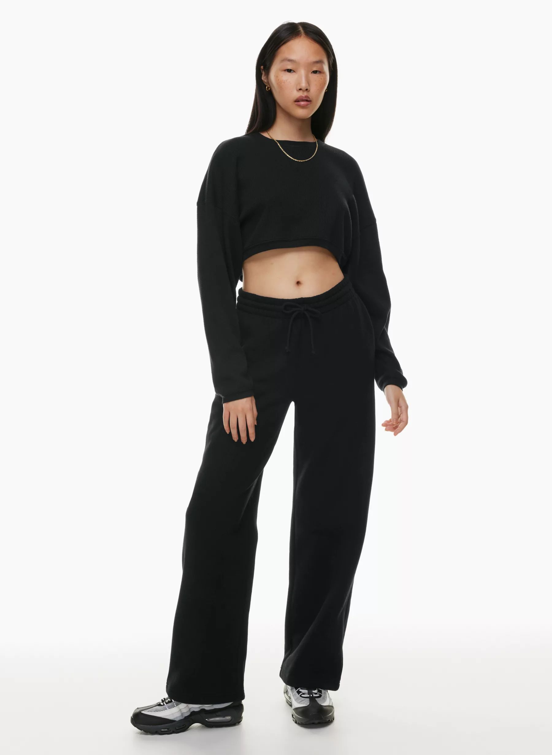 COZY FLEECE BOYFRIEND BASIC WIDE SWEATPANT | Aritzia