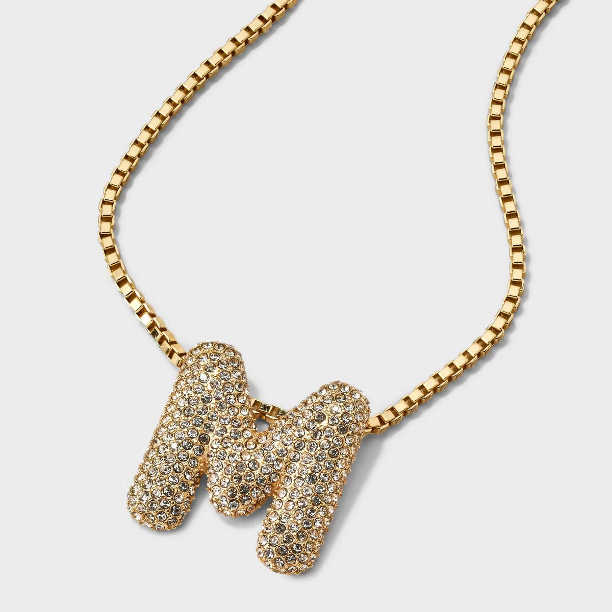 SUGARFIX by BaubleBar Crystal Chain Initial Necklace - Gold | Target