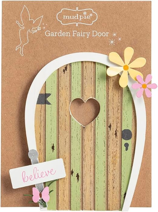 Mud Pie Pine Wood Green Garden Fairy Door | Amazon (US)