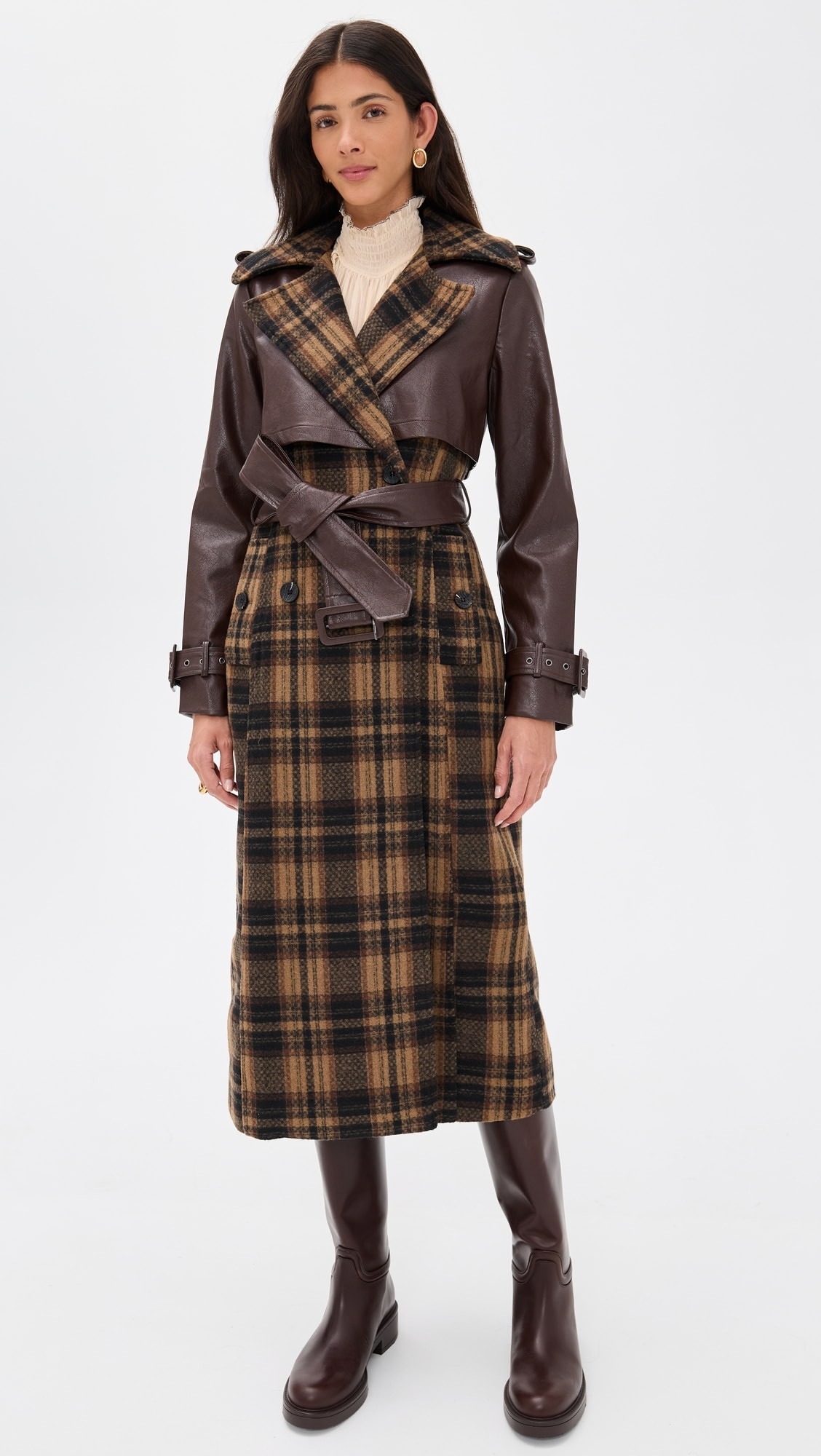 Oversized Maxi Combo Trench Coat | Shopbop