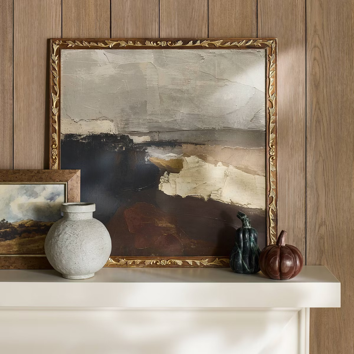 28"x28" Dark Modern Abstract Framed Art - Threshold™ designed with Studio McGee | Target