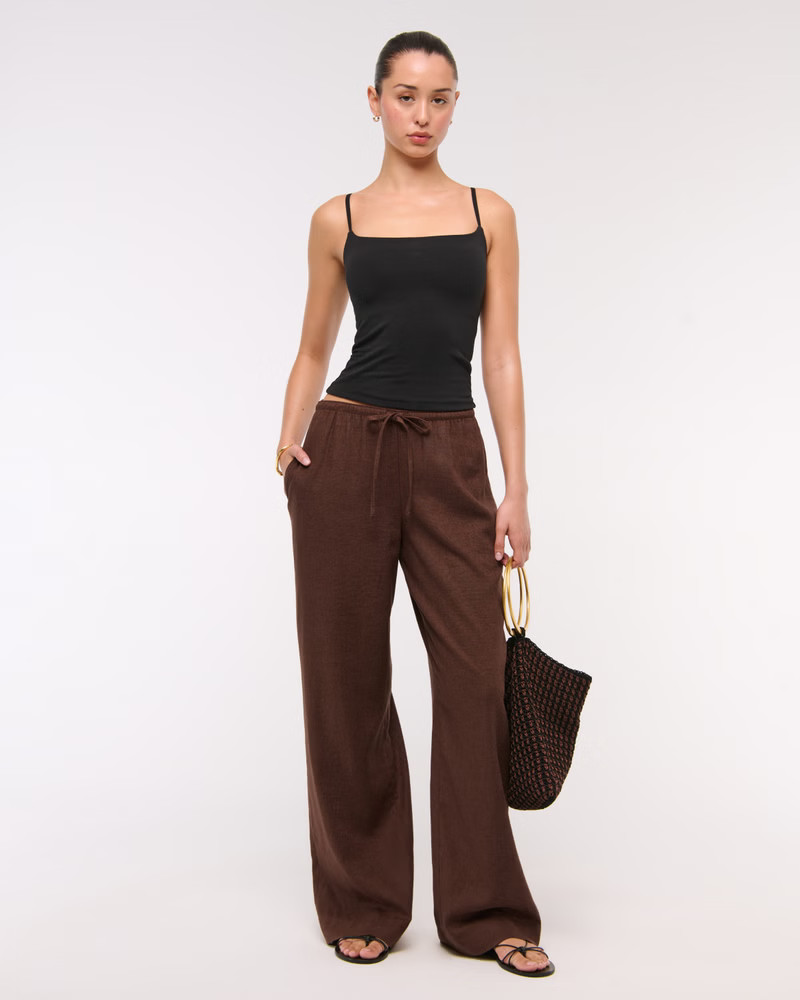 Women's Ruched Tie-Front Top | Women's | Abercrombie.com | Abercrombie & Fitch (US)