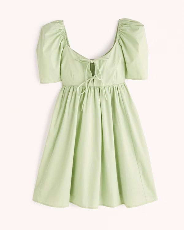 Women's Keyhole Babydoll Mini Dress | Women's | Abercrombie.com | Abercrombie & Fitch (US)