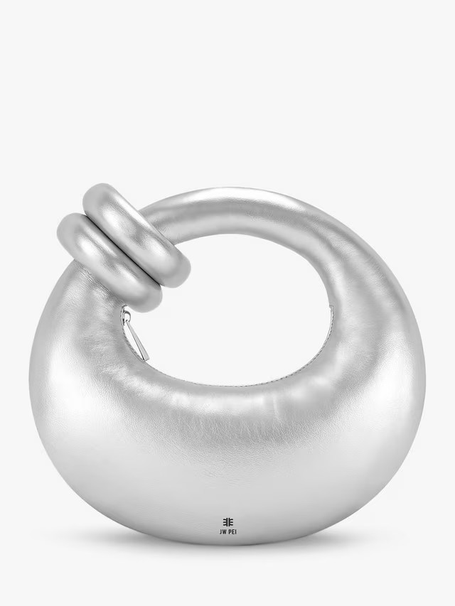 JW PEI Abacus Vegan Leather Mini Clutch Bag, Black | John Lewis (UK)