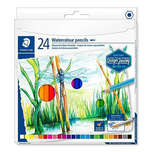 Staedtler Design Journey 14610C Box of 24 Assorted Watercolour Pencils | Amazon (US)