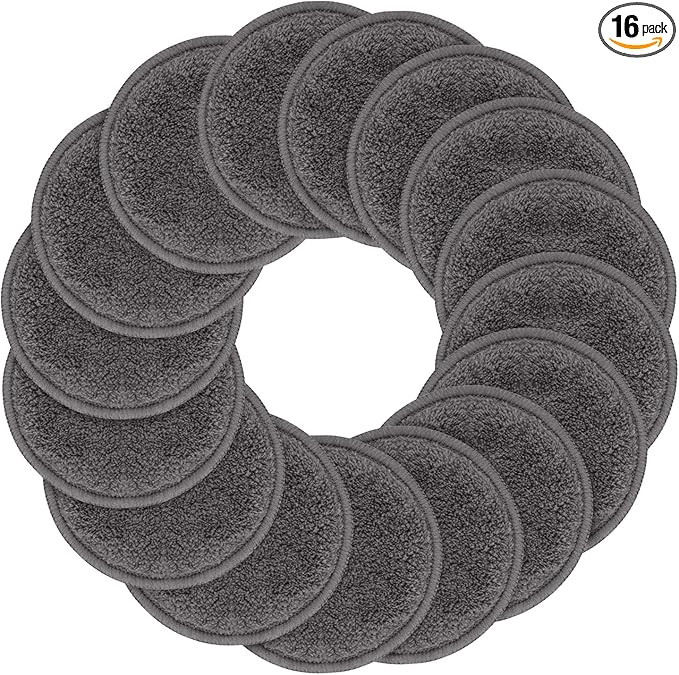 SUNLAND Reusable Makeup Remover Pads for Face,Eye,Lips 16 Pack Microfiber Face Cleansing Gloves W... | Amazon (US)