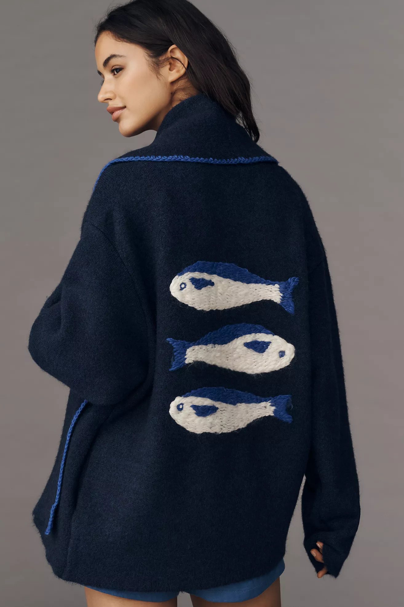 The Mariel 3D Icon Longline Cardigan Sweater | Anthropologie (US)