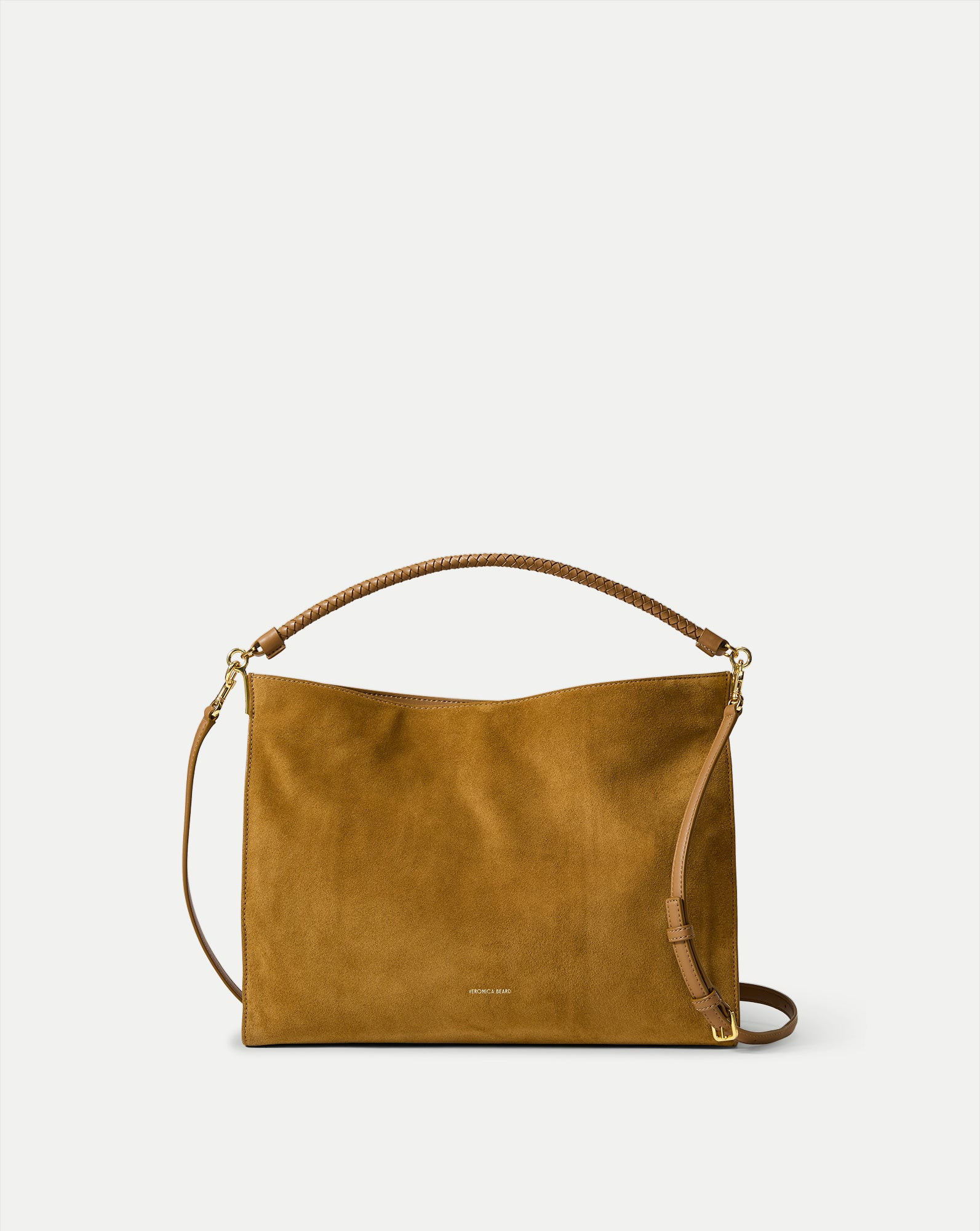 Vida Suede Shoulder Bag in Tan Acorn | Veronica Beard | Veronica Beard