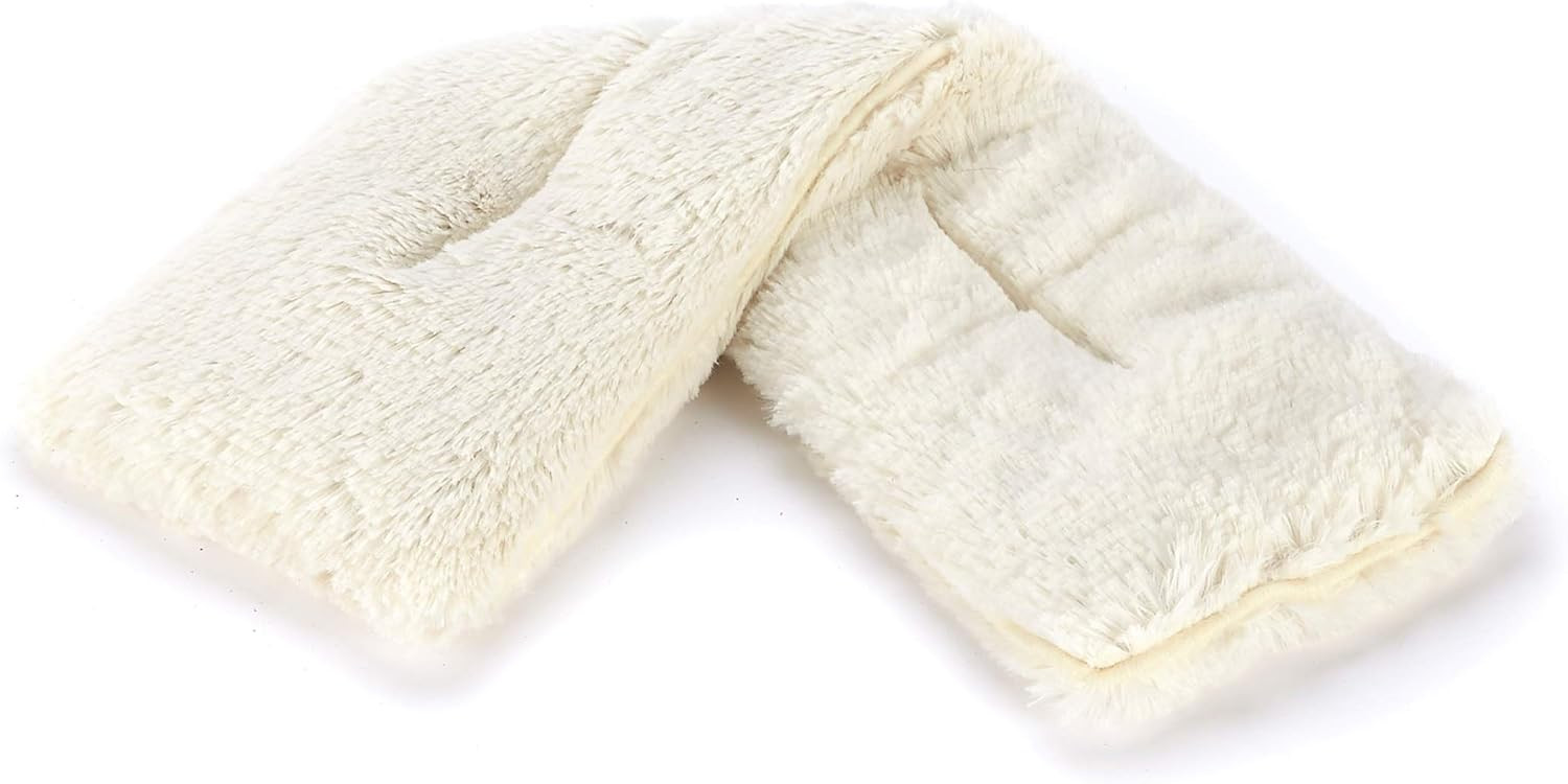 Warmies Cozy Body Faux Fur Lavender Scented Microwavable Neck Wrap - Cream | Amazon (US)