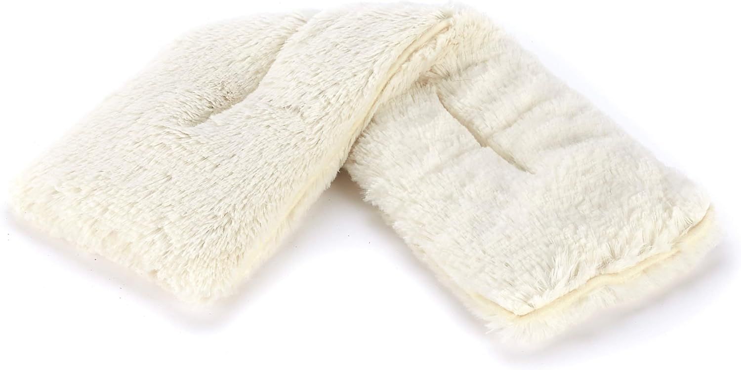 Warmies Cozy Body Faux Fur Lavender Scented Microwavable Neck Wrap - Cream | Amazon (US)