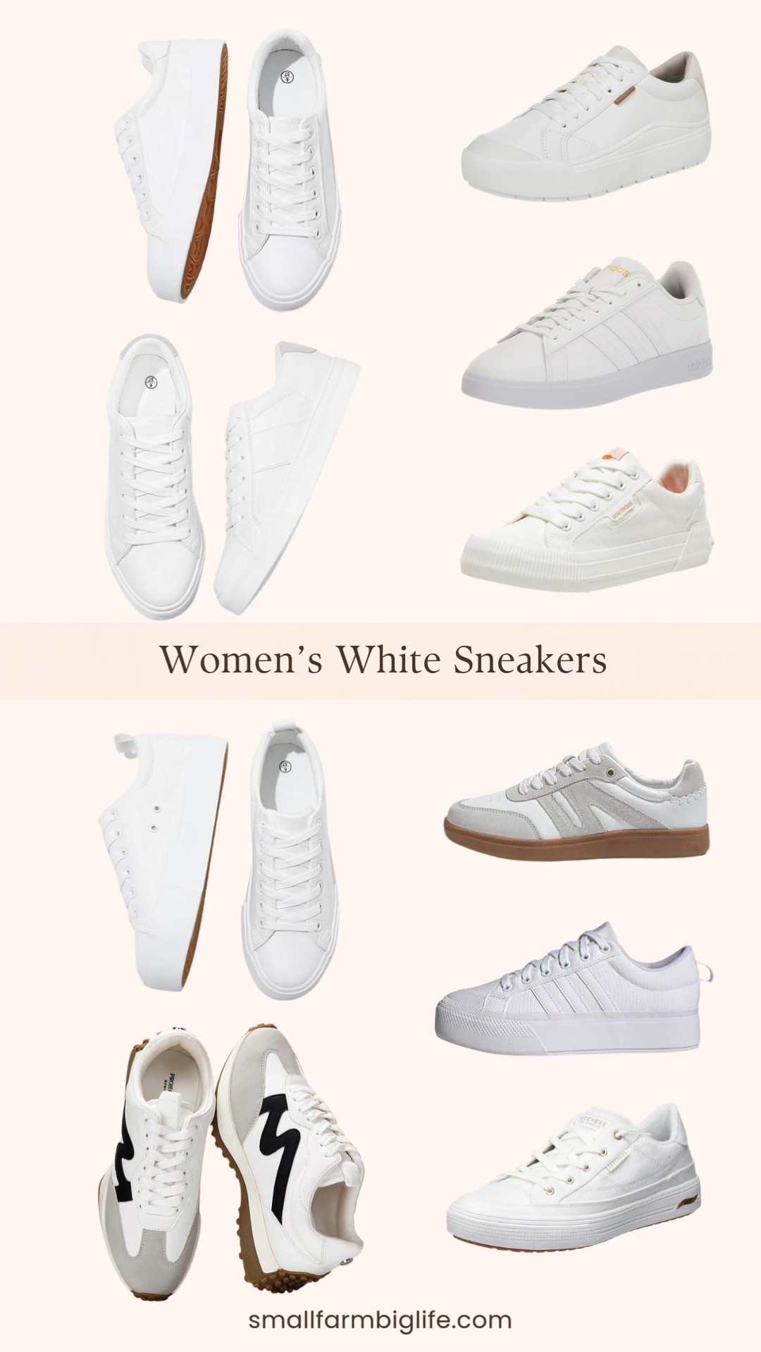 Women’s White Sneakers From Amazon
A good pair of white sneakers goes with everything, and these Amazon finds are perfect for comfy, casual everyday wear. From classic adidas styles and platform sneakers to cushioned, supportive options you can walk in all day, these pairs work with jeans, dresses, and athleisure alike. Save this for white sneaker inspiration you’ll reach for on repeat ✨ 

 #LTKootd #LTKOver40 #LTKSaleAlert