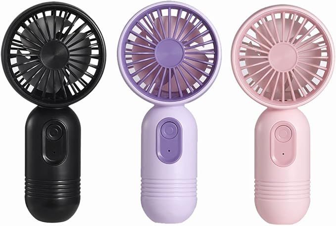 Mini Portable Fan 3 Pack, Cute Handheld Fan Battery Operated Lightweight Small Personal Fan with ... | Amazon (US)